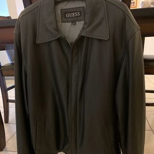 Guess Men’s real leather jacket